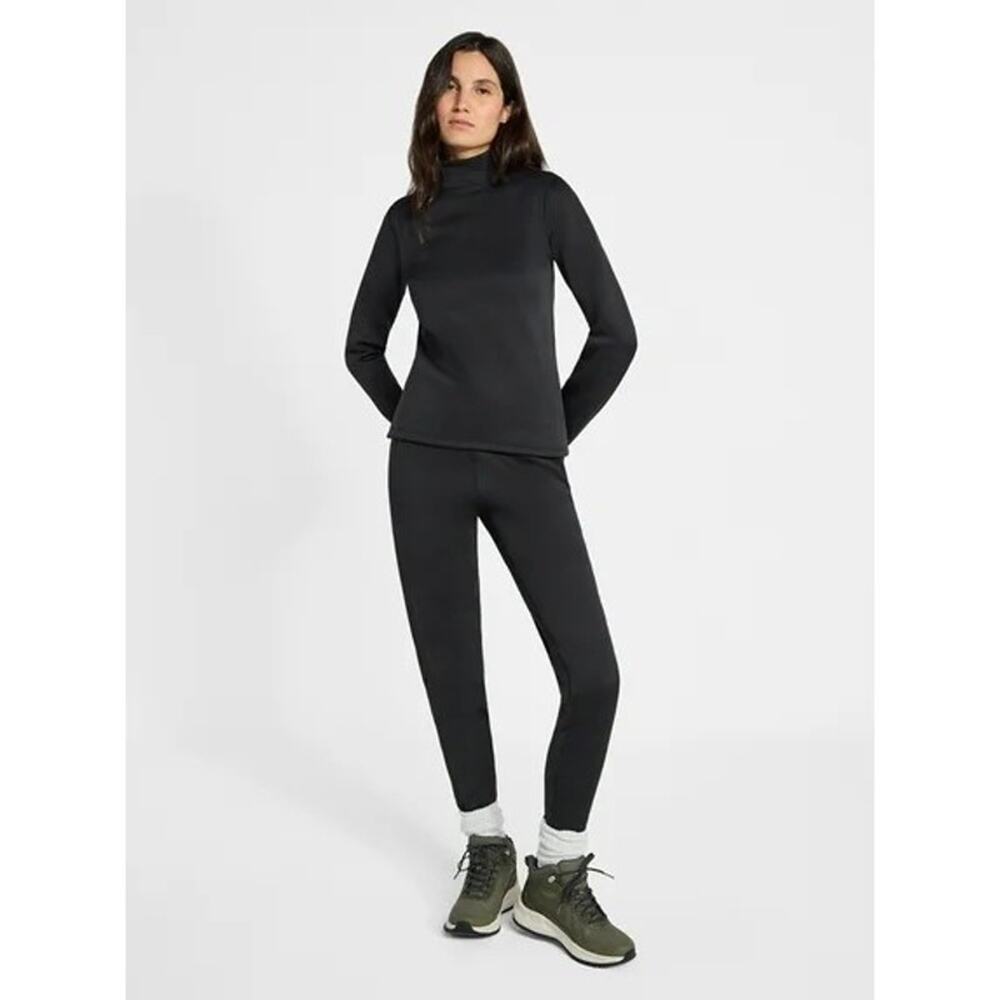 Ozark Trail Women's Warmest Thermal Fleece Bottom, Medium, Black Soot